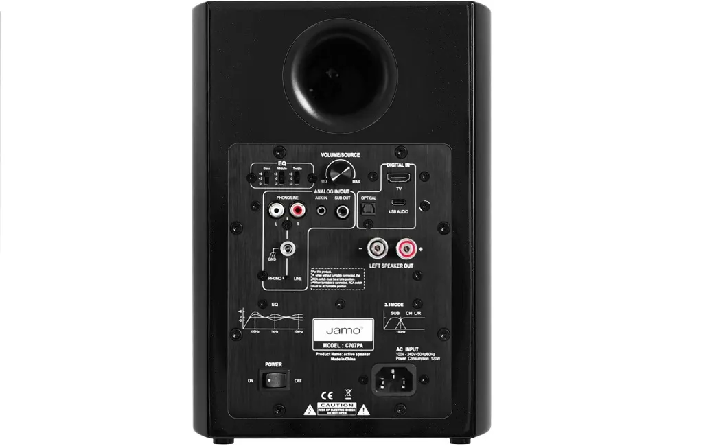 Активна полична акустика Jamo C707PA MKII High Gloss Black
