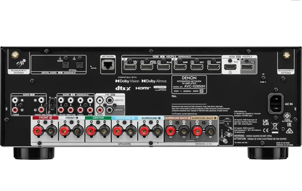 AV Ресиверы  Denon AVC-X2850H 8K (7.2 сh) Black