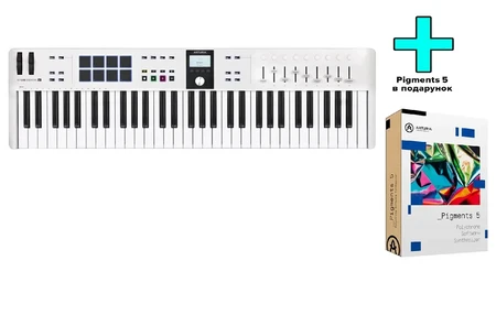 Arturia KeyLab Essential 61 mk3 (White) + Arturia Pigments