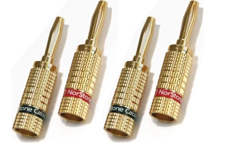 NorStone Banana Plugs Gold/Set of 4