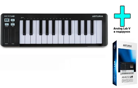 Arturia MicroLab mk3 (Black) + Analog Lab V