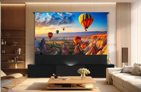 Shore ROLATV Rollable Laser Matte TV Cabinet 100 inch Black