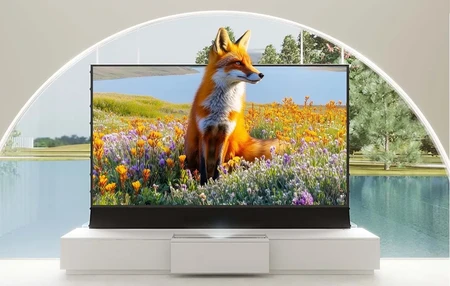 Shore ROLATV Rollable Laser Matte TV Cabinet 100 inch White